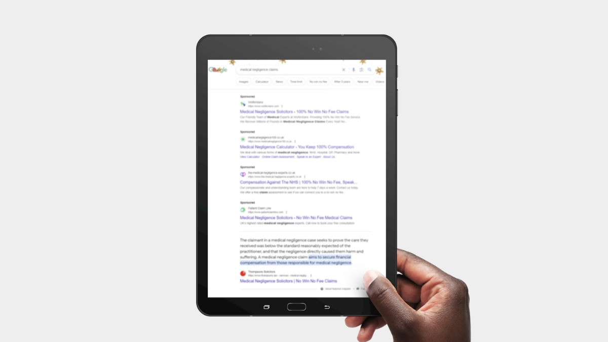 Thompsons SEO SERP